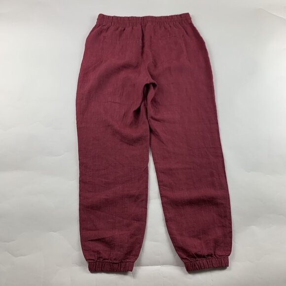 Athleta Wine Linen Cabo Jogger Pant 6 - Picture 5 of 6